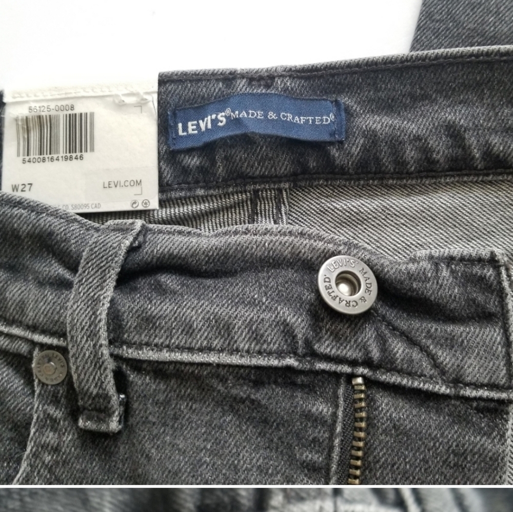 Levi's Made & Crafted Cigarette Slim Mid Rise Cropped Ankle Jeans Size 2… - Picture 6 of 14